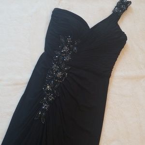 Cache  Black Prom dress , one shoulder